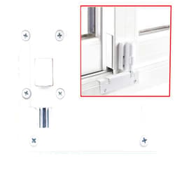 HauSun Patio Sliding Door Security Foot Lock Kick Lock, Fits on Top Rail-Childproof Patio Door Guardian-or Bottom Rail-Foot Operated-Keep Your Family Safe and Secure(1 Pack,White)