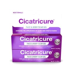 Cicatricure Face & Body Scar Gel, Reduces The Appearance of Old & New Scars, Stretch Marks, Surgery, Injuries, Burns and Acne Scar Treatment, 1 Ounce (Pack of 2)
