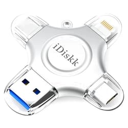 IDiskk 【1T B App*le Certified】 iDiskk 1T Photo Memory Stick for iPhone USB Flash Drive for USB-C iPad Android, Samsung USB for iPhone 16/15/14/13/13 pro/12/12 pro/12 mini/11/11/Pro/XR/X, Photo Stick for PC