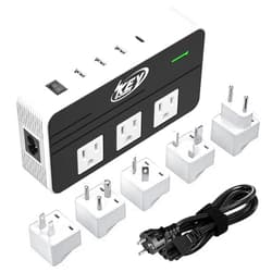 Key Power 230-Watt Step Down 220V to 110V Voltage Converter & International Travel Adapter/Power Converter with USB-C Port 18W - [Use for USA Appliance Overseas in Europe, AU, UK, Ireland, etc.]