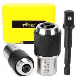 Topec Tap Socket Set, 3PCS Tap Extractor Tool with Adjustable Jaws, Tap Sockets with a 3/8