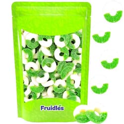 Fruidles Apple Gummy Rings Candy, Assorted Fruit Flavors Gummies, Allergy Friendly, Non-GMO, No Artificial Sweeteners Gummy (Half-Pound)
