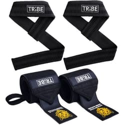 Tribe Lifting Heavy Duty Wrist Wraps and Lifting Straps - 21