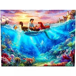 Ceaco 750 Piece Thomas Kinkade Disney Dreams - The Little Mermaid Falling in Love Jigsaw Puzzle, Kids and Adults