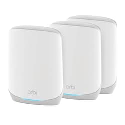 NETGEAR Orbi Whole Home Tri-Band Mesh WiFi 6 System (RBK753P) – Router with 2 Satellite Extenders - Coverage up to 7,500 sq. ft. - 75 Devices - AX5200 802.11ax (Up to 5.2Gbps)