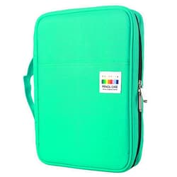 YOUSHARES 166 Slots Colored Pencil Case, 110 Slots Gel Pens fo Coloring Case Organizer, Handy Multilayer Color Pencil Holder for Glitter Gel Pens, Refills, Colored Pencils for Adults & Artist (Green)