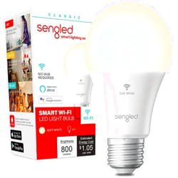 Sengled Smart Bulb, WiFi Light Bulbs, Dimmable Alexa Light Bulb, Smart Light Bulbs that Work with Alexa & Google Home, A19 Soft White (2700K) No Hub Required, 800LM 60W Equivalent High CRI>90, 1 Pack