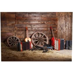 Leyiyi 10x8ft Rustic Music Barn Backdrop Vintage Guitar Rock Play Western Wooden Cottage Horseshoe Rural Farmhouse Haystack Photo Background Cowboy Kids Birthday Portrait Studio Prop Vinyl Banner