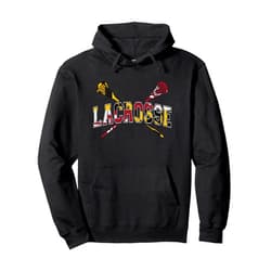 Cool Mama P Lacrosse Gear Shirt Co. Maryland Flag Lacrosse Hoodie Boys Stick LAX Mom Dad Pullover Hoodie