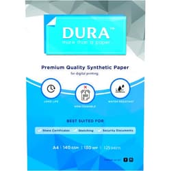 Nara DURA Tear-proof Paper | White | A4 size | 140 GSM | 125 Sheets | For Digital Printing Purposes With Advanced Features & Longetivity