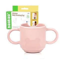 haakaa Silicone Toddler Cups, BPA Free Drop-Proof Training Cups for Baby 6 Months+, 5 Ounce (Blush)