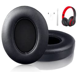 F FEYCH Beats Studio Replacement Earpads for Beats Studio 3 &Beats Studio 2 (B0500/ B0501) 2 Pieces Noise Isolation Comfortable Memory Foam Ear Cushions (Black)