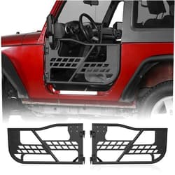 Hooke Road Wrangler JK Tubular Half Doors Off-Road Front Doors for Jeep Wrangler 2007-2018 JK 2-Doors