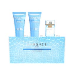 Versace Man Eau Fraiche By Gianni Versace For Men Edt .17 Oz Mini & After Shave Balm .8 Oz Mini & Shower Gel .8 Oz Mini