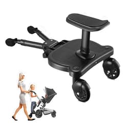 Naniruok Universal Stroller Board with Detachable Seat, 2 in 1 Buggy Board Suitable for Most Brands of Strollers, Holds Children Up to 55 lbs