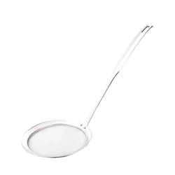 ONESWI Stainless Steel Fat Skimmer Spoon, Kitchen Fine Mesh Food Strainer and Hot Pot Skimmer with Long Handle for Skimming, Cooking, Frying, Grease, Gravy and Foam (4.7