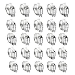 SDZONGES Hose Clamps, 25PCS Hose Clamps Stainless Steel, 3/8inch to 5/8inch Hose Clamp Assortment, Small Hose Clamps for Fuel Line, Plumbing, Pipe, Tube, Radiator(10-16mm).