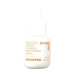 innisfree Green Tea Enzyme Vitamin C Brightening Serum for Dark Spot Fading, Korean Face Serum for Glow