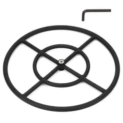 Stanbroil 24 Inch Round Fire Pit Burner Ring for Natural Gas & Propane Fire Pit Fireplace - Black Steel Fire Pit Burner for Indoor & Outdoor, BTU 296,000 Max