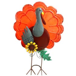 BEBEKULA 14.8 '' Thanksgiving Turkey Decoration Metal Free Standing Turkey Decoration for Autumn Fall & Winter