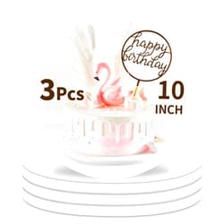 NIUBIER Cake Drums 10 Inch Round, 3 Pack Cake Boards 10 Inch, 1/2