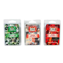 Coo Candles 3 Pack Soy Blend Wickless Candle Bar Wax Melt Cubes - Christmas Holiday Scents, Frosty Pine, Spiced Cranberry and Cookies for Santa