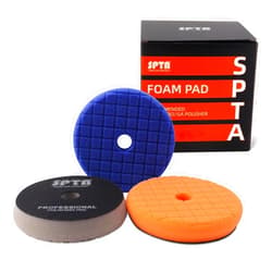 SPTA Buffing Polishing Pads, V2.0 3Pcs 6.3 Inch Face for 6 Inch Backing Plate, Cutting Polishing Pad Kit, Compound Buffing Sponge Pads for Car Buffer Polisher Compounding Polishing and Waxing