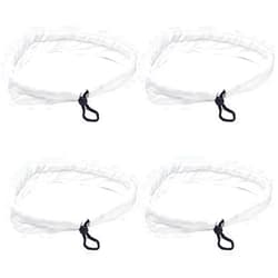 Unikstone 4 pcs Washable Microfiber Steam Mop Pads Cleaning Pads Replacement Pads for H2O H20 Steam Mop/4pcs Home Clean Steam Mop Reusable Replacement Microfiber Cleaning Pads Washable Cloths, White