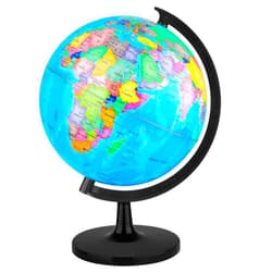 Wizdar 10'' World Globe for Kids Learning, DIY Assemble Educational Rotating World Map Globes Large Size Decorative Earth Children Globe for Classroom Geography Teaching, Desk and Office Decoration