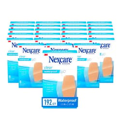 Nexcare Waterproof Bandages, Stays on in the Pool, Holds for 12 Hours, Clear Bandages for Knees and Elbows - 8 Pack Waterproof Bandages