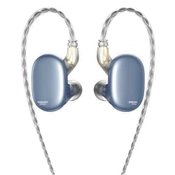 YINYOO BLON BL-MAX Monitor Earbuds, Dual Dynamic Drivers in Ear Drummer Headphones with 10mm Carbon Diaphragm + 6mm Lightweight Diaphragm, Wired Earphones with Zinc Alloy Shell (Blue, Without mic)