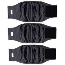 Paw Legend Washable Dog Belly Band Wrap Diapers for Male Dog | High Absorbing Puppy & Doggy Diapers Male (3 Pack,Black,Black,Black,Small)