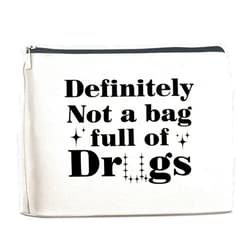 FYDHQSS Funny Medicine Gifts Makeup Bag for Women, Humor Meds Travel Bags Medicine Spiritual Gifts Cosmetic Bag for Nurse Practitioner Patient Friends Bestie Sister Toiletry Pouch for Purse