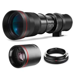 BM Premium High-Power 420-1600mm f/8.3 HD Manual Telephoto Zoom Lens for Sony Alpha A33, A35, A37, A55, A58, A57, A65, A77, A99, A100, A290, A330, A380, A390, A550, A560, A580, A700, A900 Digital SLR Cameras