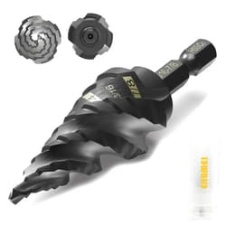 ENBMEI M35 Cobalt Step Drill Bit Four Spiral Flute, 3/16