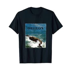 SasEz! Desyn Oregon Waves T-Shirt
