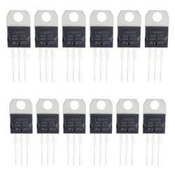 Shutao 12Pcs L7805CV IC Positive Voltage Regulator Output 5V 1.5A L7805 Three-Terminal Regulator 3Pin for Regulated Limiting Circuit Communication Integrated Circuits