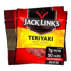 Jack Links Link's Beef Jerky Multipack Bags – Flavorful Meat Snack for Lunches Ready to Eat – 7g of Protein Made with Premium Beef – Flavor 0.625 oz Bags, Teriyaki, 12.5 Ounce, Pack of 20 Teriyaki 0.62 Ounce (Pack of 20)