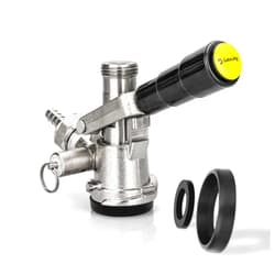 LotsJoy Keg Coupler D System, D Style Keg Taps For Beer US Sankey Keg Tap, 304 Stainless Steel Probe Brass Body G5/8 Nuts Beer Tap