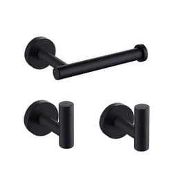 KES Bathroom Tissue Holder Paper Roll SUS 304 Stainless Steel Bathroom Towel Hook Robe Hook 2 Pack, A2175S12-BK-SL+A2164-BK-P2-SL