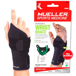 MUELLER Sports Medicine Green Fitted Wrist Brace, Wrist Pain Relief Support for Men and Women, Ideal for Carpal Tunnel, Tendinitis, Arthritis, Fits Left or Right Hand, Black, One Size