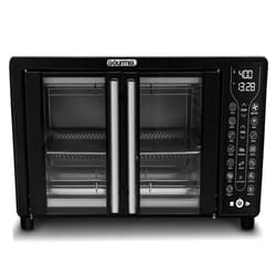 Gourmia Toaster Oven Air Fryer Combo 17 cooking presets 1700W french door digital air fryer oven 24L capacity accessories, convection rack, baking pan tray recipe book GTF7460,Large,Black