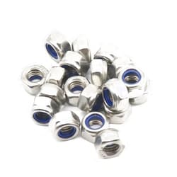 binifiMux 20Pcs M8 x 1.25mm Lock Nuts, 304 Stainless Steel Self-Lock Nylon Inserted 8mm Lock Nuts, M8 Nylock Nuts, 8mm Locking Nuts for Automative, Bike, Machine