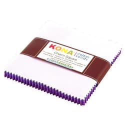 Robert Kaufman Studio RK Kona Cotton Solids Lavender Fields Charm Squares 42 5-inch Squares Charm Pack Robert Kaufman Fabrics CHS-348-42