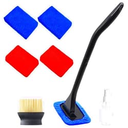 STEVE YIWU Windshield Cleaning Tool Car Window Cleaner Auto Interior Detailing Brush with Pivoting Head&Detachable Handle,Wide-Application Car Cleaning Tool Set Accessories