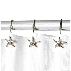 Hermosa Collection Decorative Star Fish Chrome Shower Curtain Hooks - Upgrade Your Bathroom Style and Stop Being Embarassed!