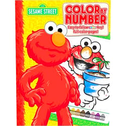 Bendon Sesame Street 48-Page Color by Number Coloring Book with Full-Color Border Guide