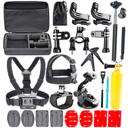 Navitech 18-in-1 Action Camera Accessories Combo Kit with EVA Case - Compatible with Yolansin 4K30FPS Action Camera