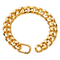 WOOFUU 19MM Thick Light Metal Cuban Link Collar - Gold Dog Chain for Medium Large Dogs - 20 Inch Necklace
