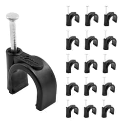 PHITUODA Black Half Clamp J-Hook with Nail For Pex Tubing Pipe Support 0.16inch/4mm - 200pcs